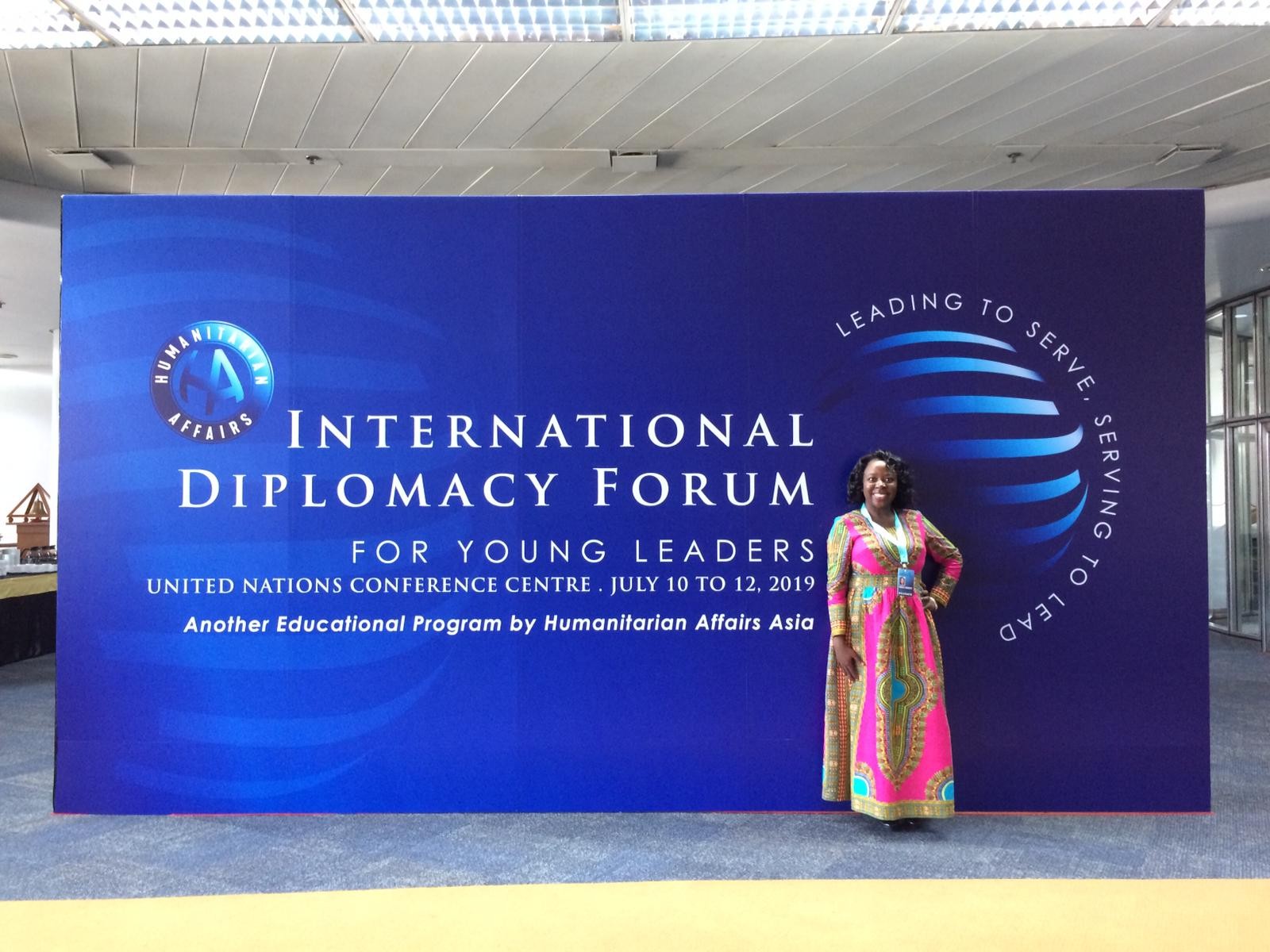 Photo of Nadine at the International Diplomacy Forum For Young Leaders